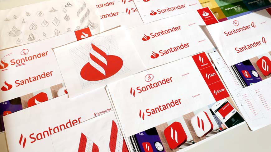 西班牙Santander銀行LOGO設(shè)計(jì)，改善用戶體驗(yàn)是王道-2